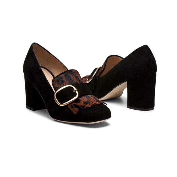 M. Gemi Lettura Block Heel Fringe Loafer - Picture 1 of 8